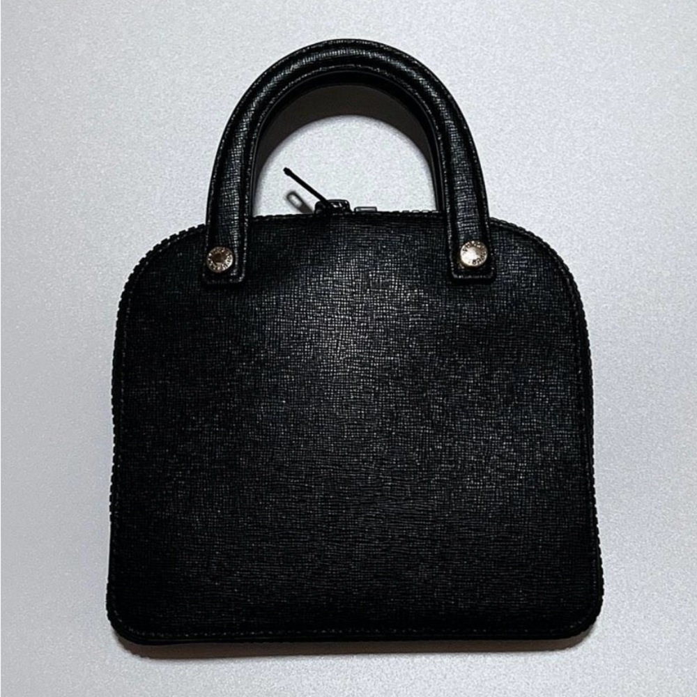 FURLA Black Foladable Shopper Tote - Rare - Picture 5 of 16